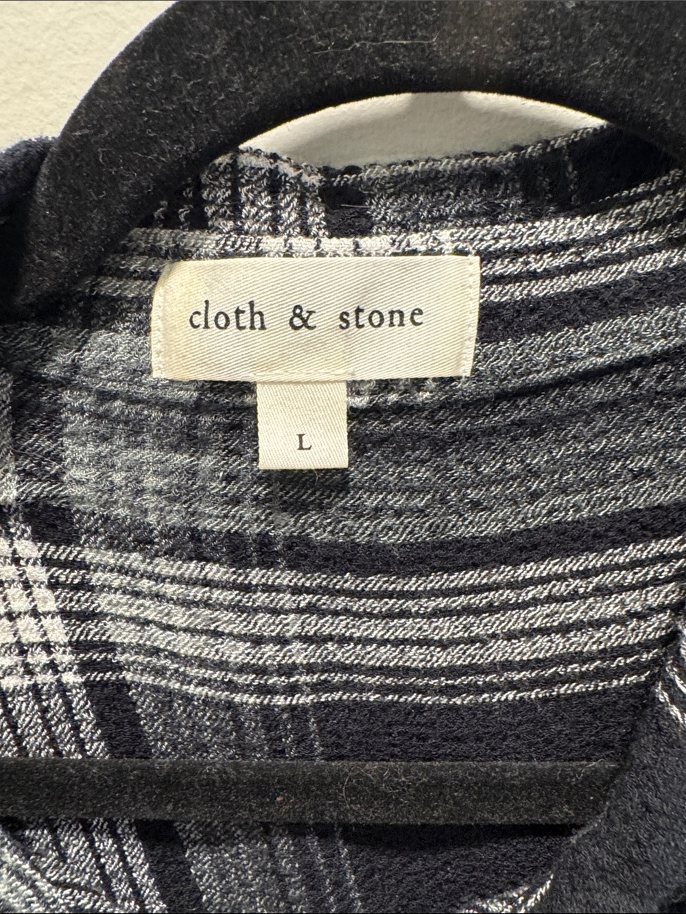 cloth & stone Black and White Plaid Button-Down Shirt - Picture 2 of 4